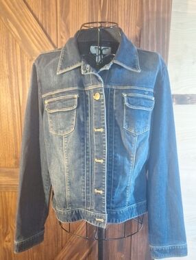 Chicos Platinum Classic Women's Denim Jacket - Blue